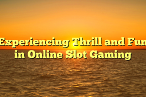 Experiencing Thrill and Fun in Online Slot Gaming